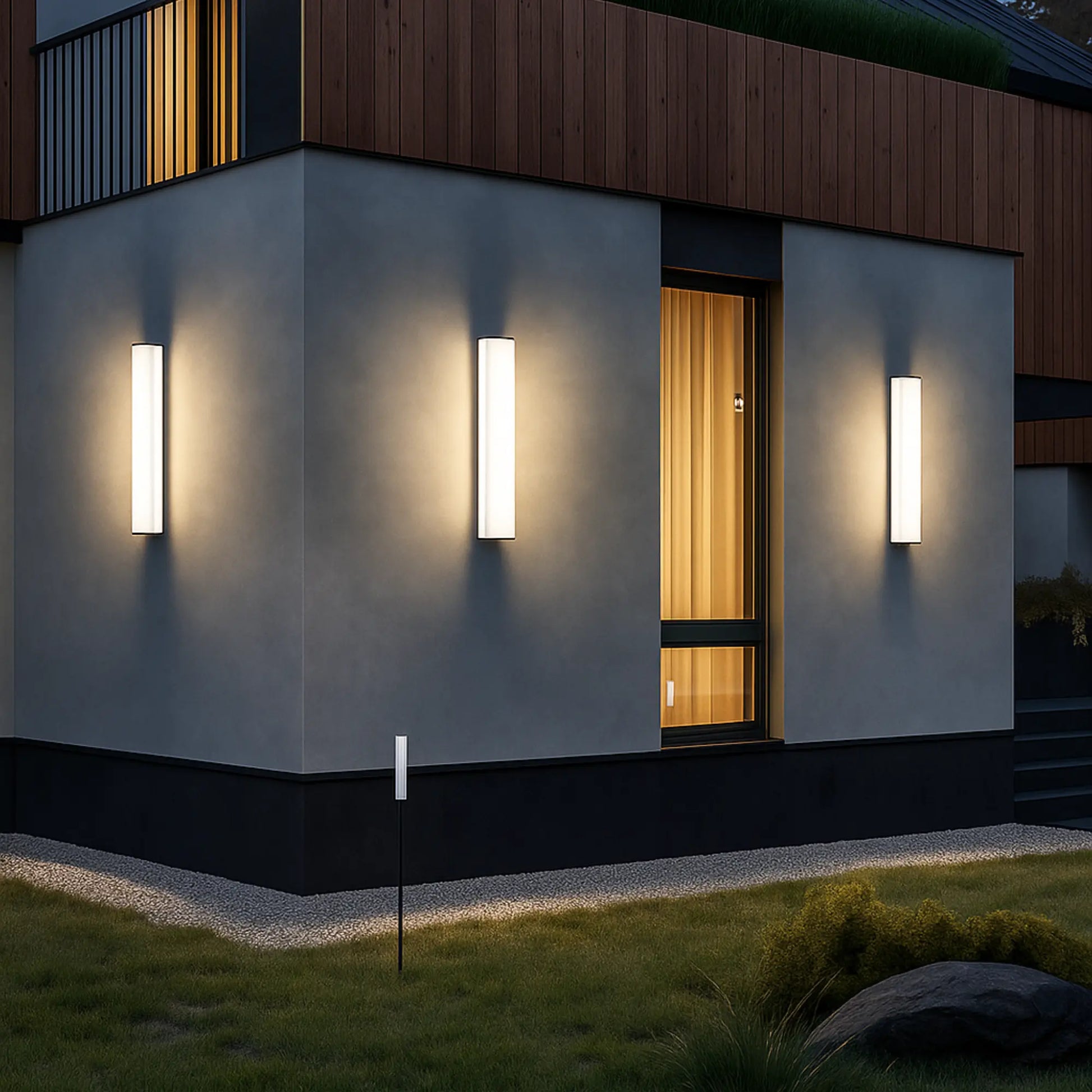 Applique murale LED extérieure étanche – IP65, 30 à 150 cm, lumière blanche