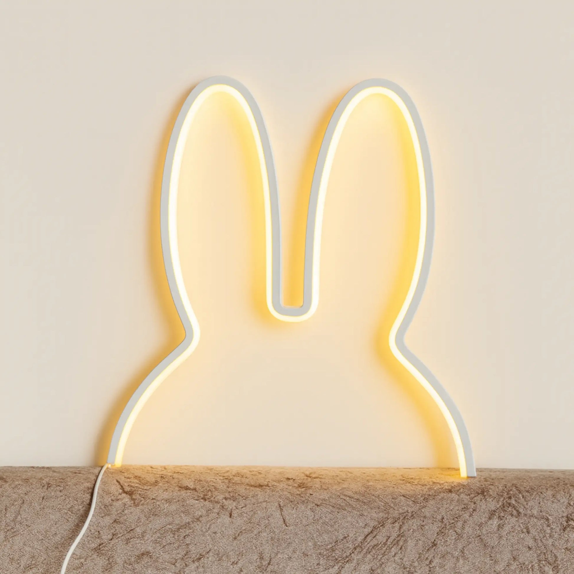 Applique murale LED lapin avec câble – veilleuse décorative chambre enfant
