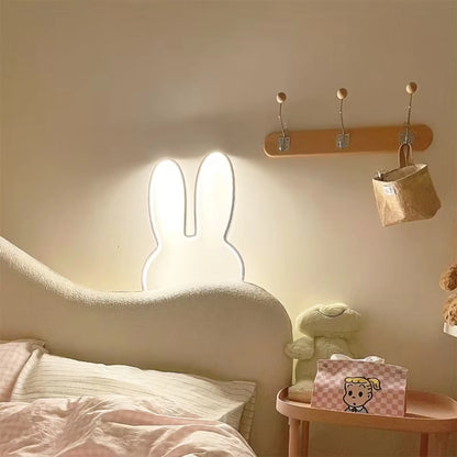 Applique murale LED lapin avec câble – veilleuse décorative chambre enfant