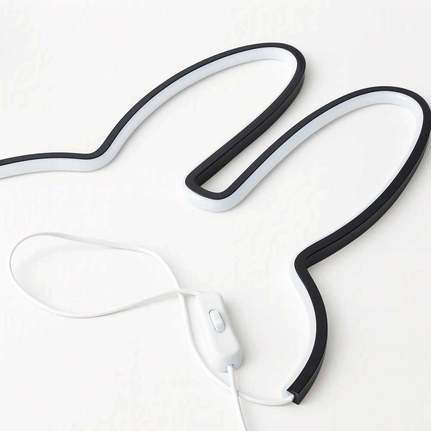 Applique murale LED lapin avec câble – veilleuse décorative chambre enfant