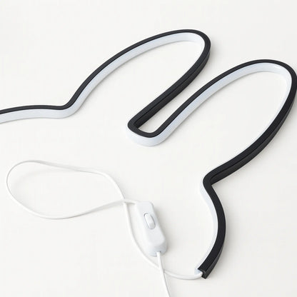 Applique murale LED lapin avec câble – veilleuse décorative chambre enfant