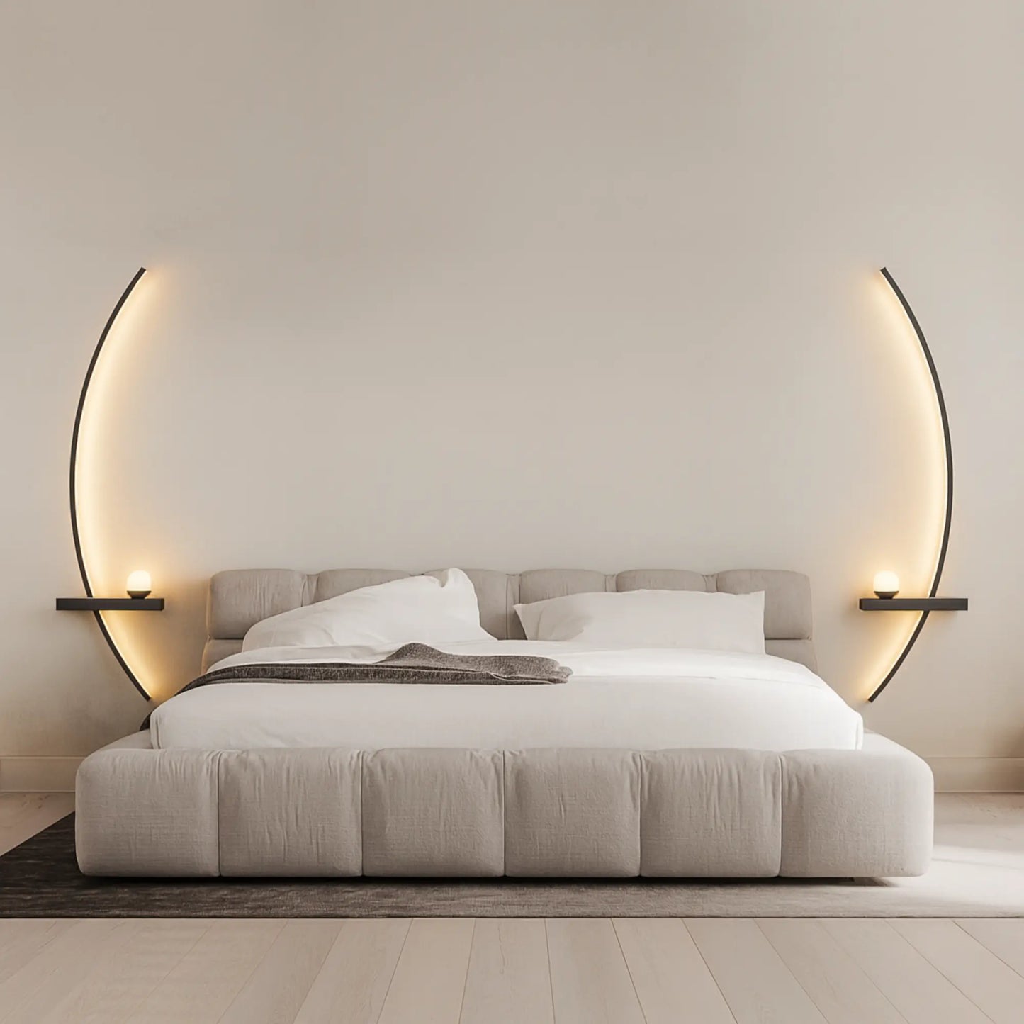 Applique murale LED moderne – design arc lumineux minimaliste