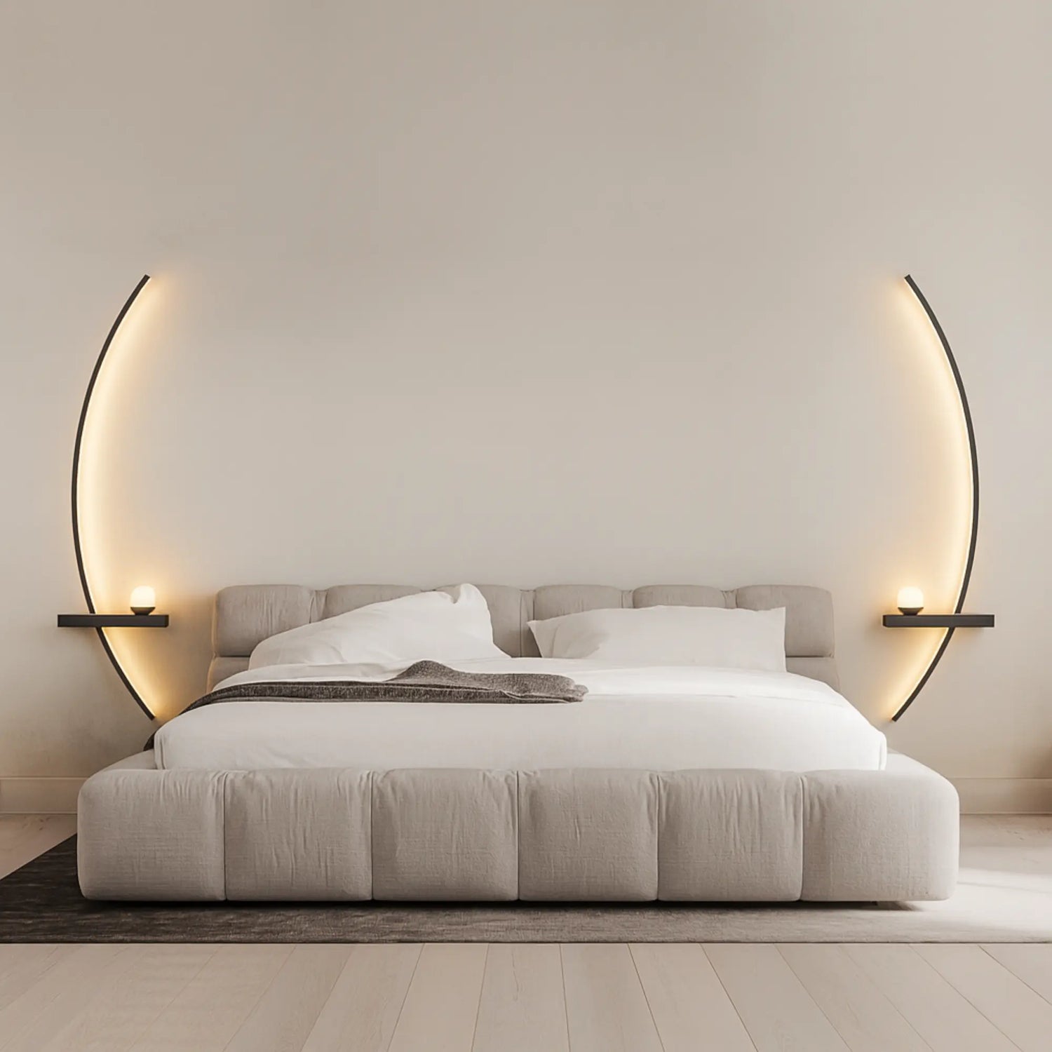 Applique murale LED moderne – design arc lumineux minimaliste