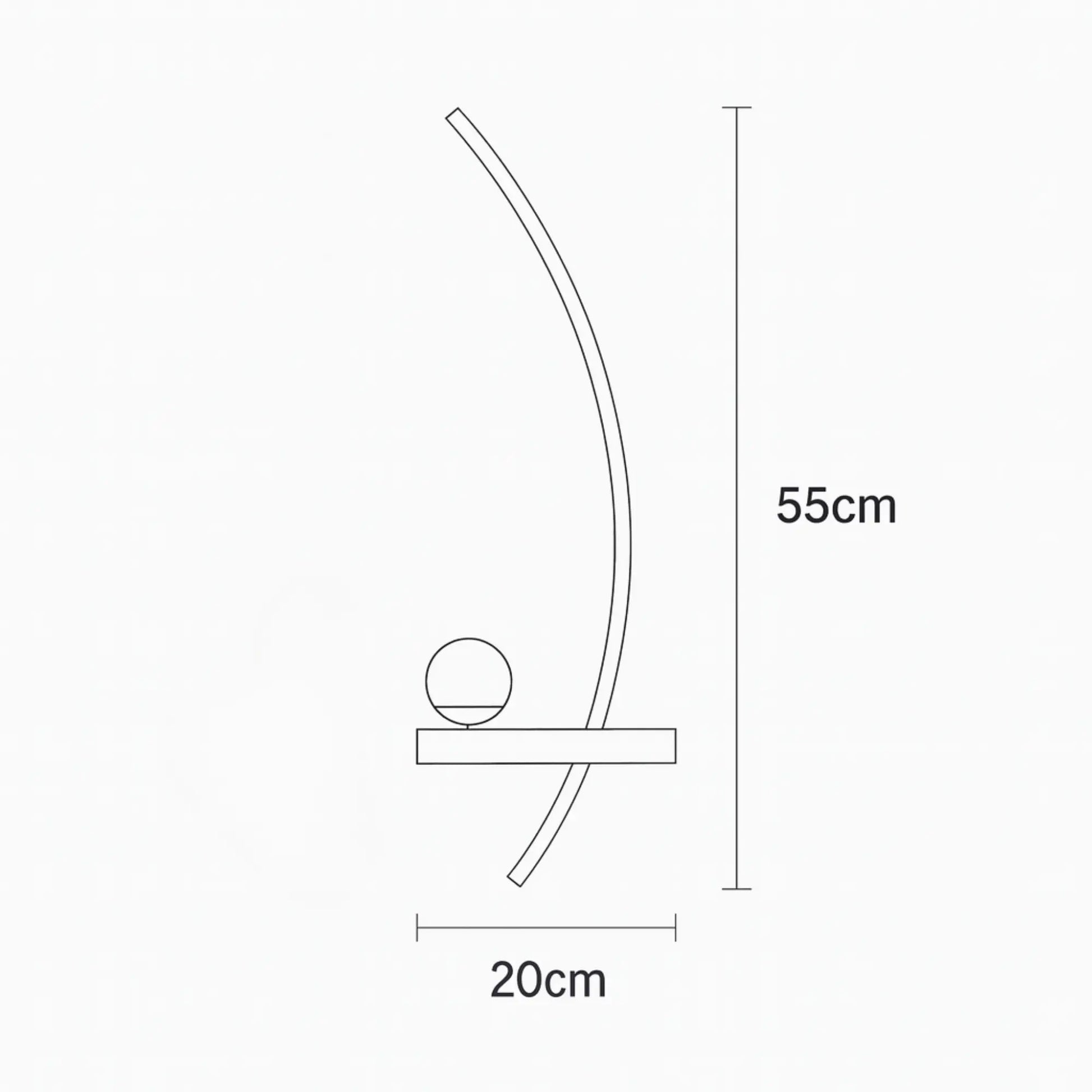 Applique murale LED moderne – design arc lumineux minimaliste