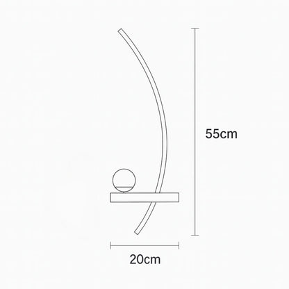 Applique murale LED moderne – design arc lumineux minimaliste
