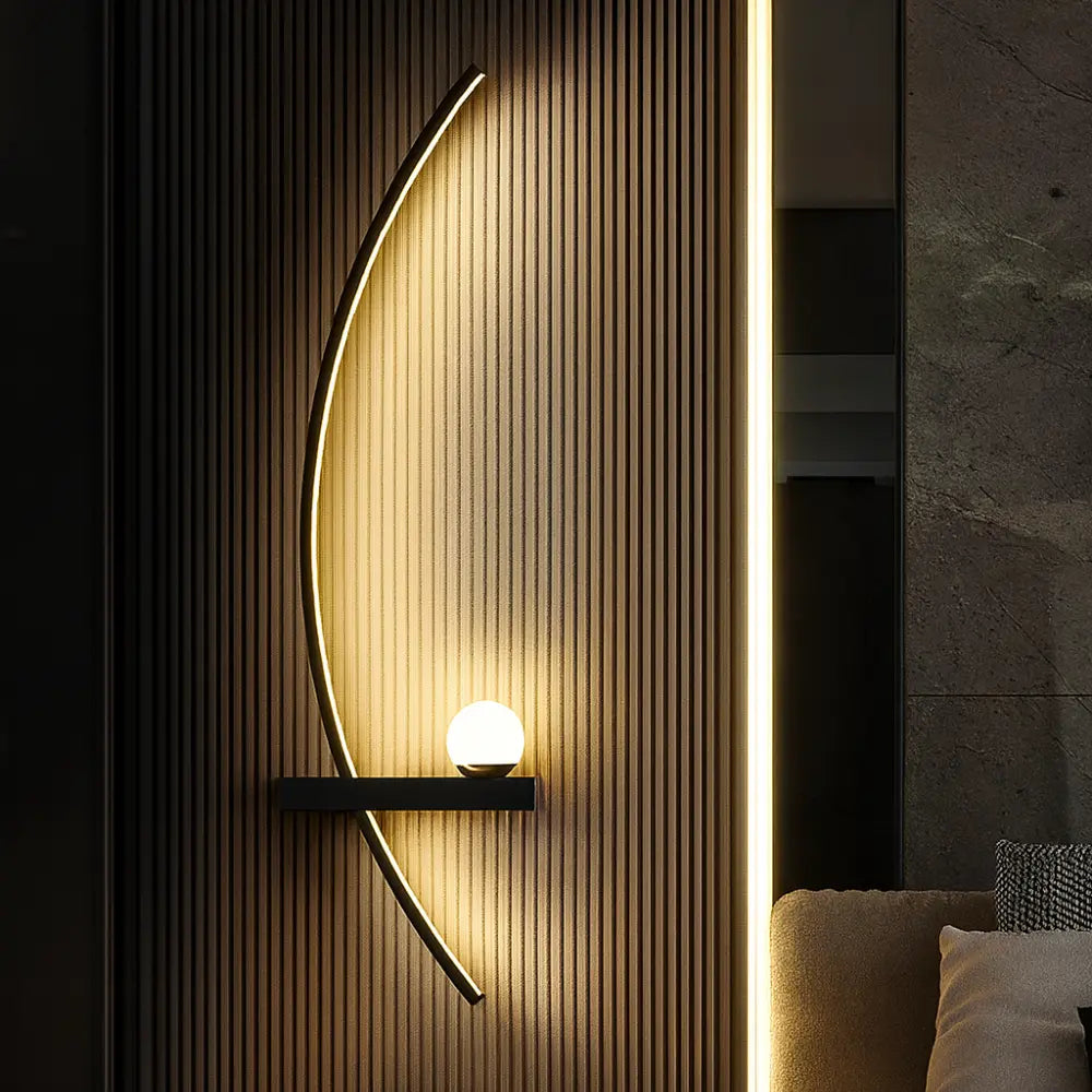 Applique murale LED moderne – design arc lumineux minimaliste