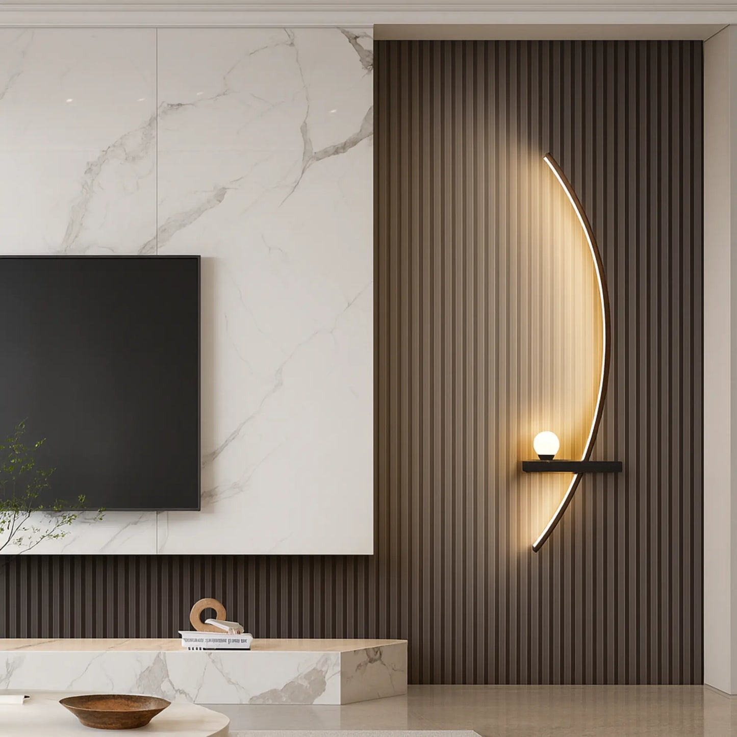 Applique murale LED moderne – design arc lumineux minimaliste