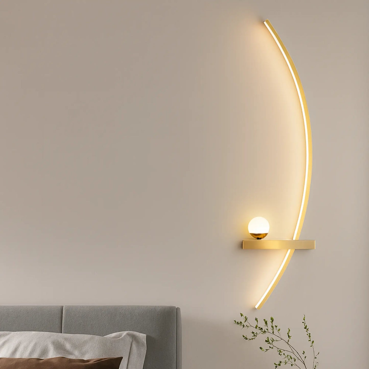 Applique murale LED moderne – design arc lumineux minimaliste