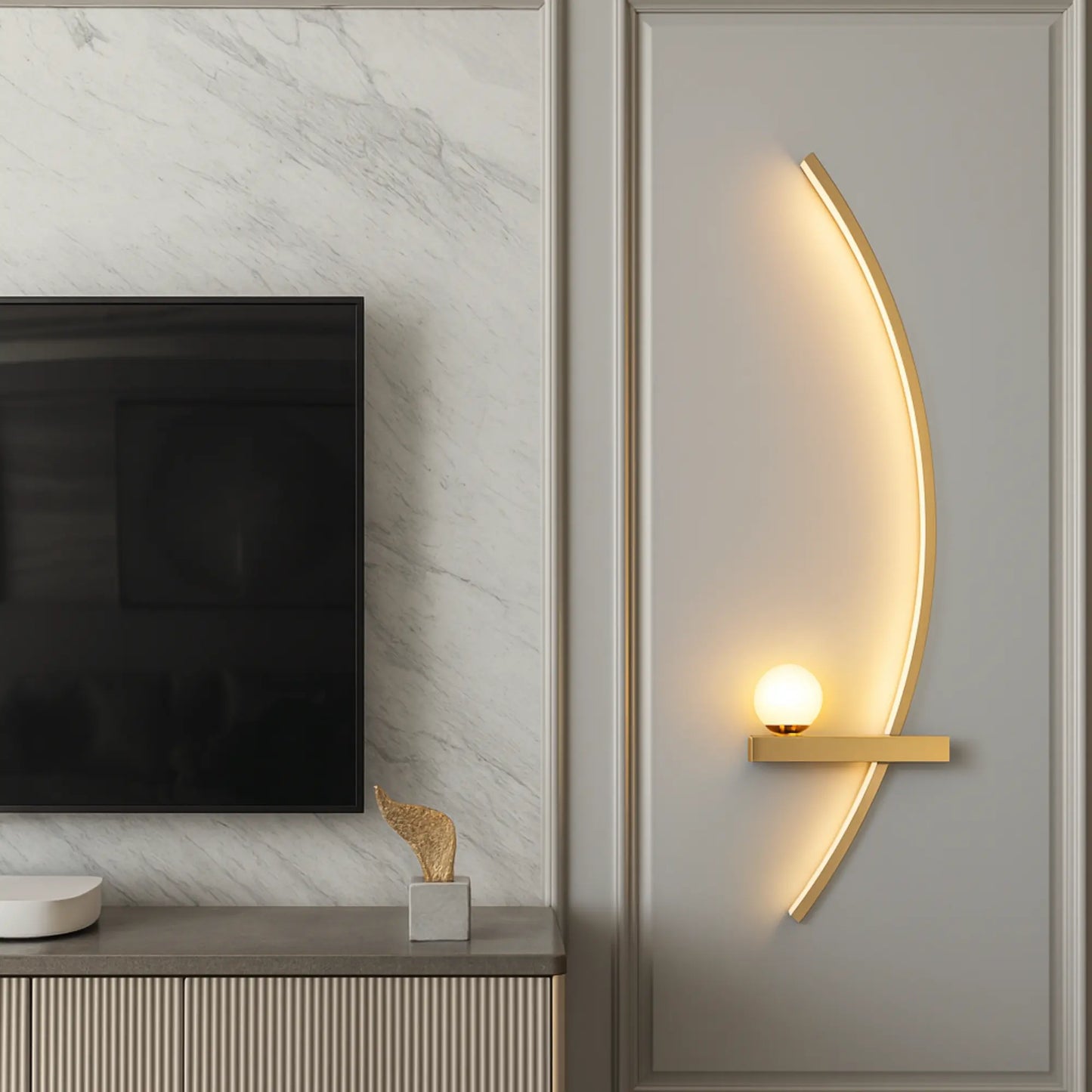 Applique murale LED moderne – design arc lumineux minimaliste