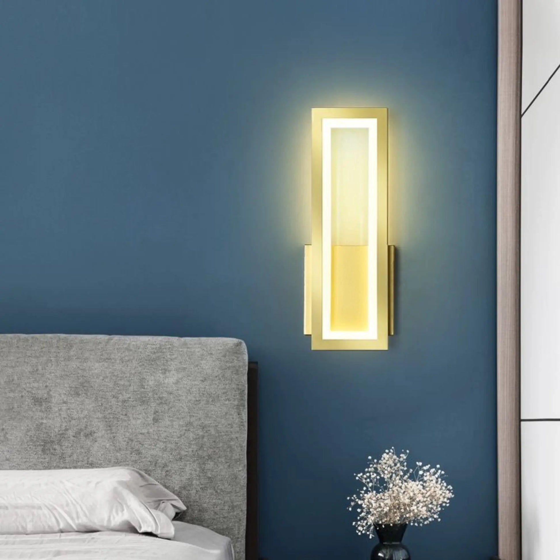 Applique murale LED moderne – design rectangulaire vertical minimaliste