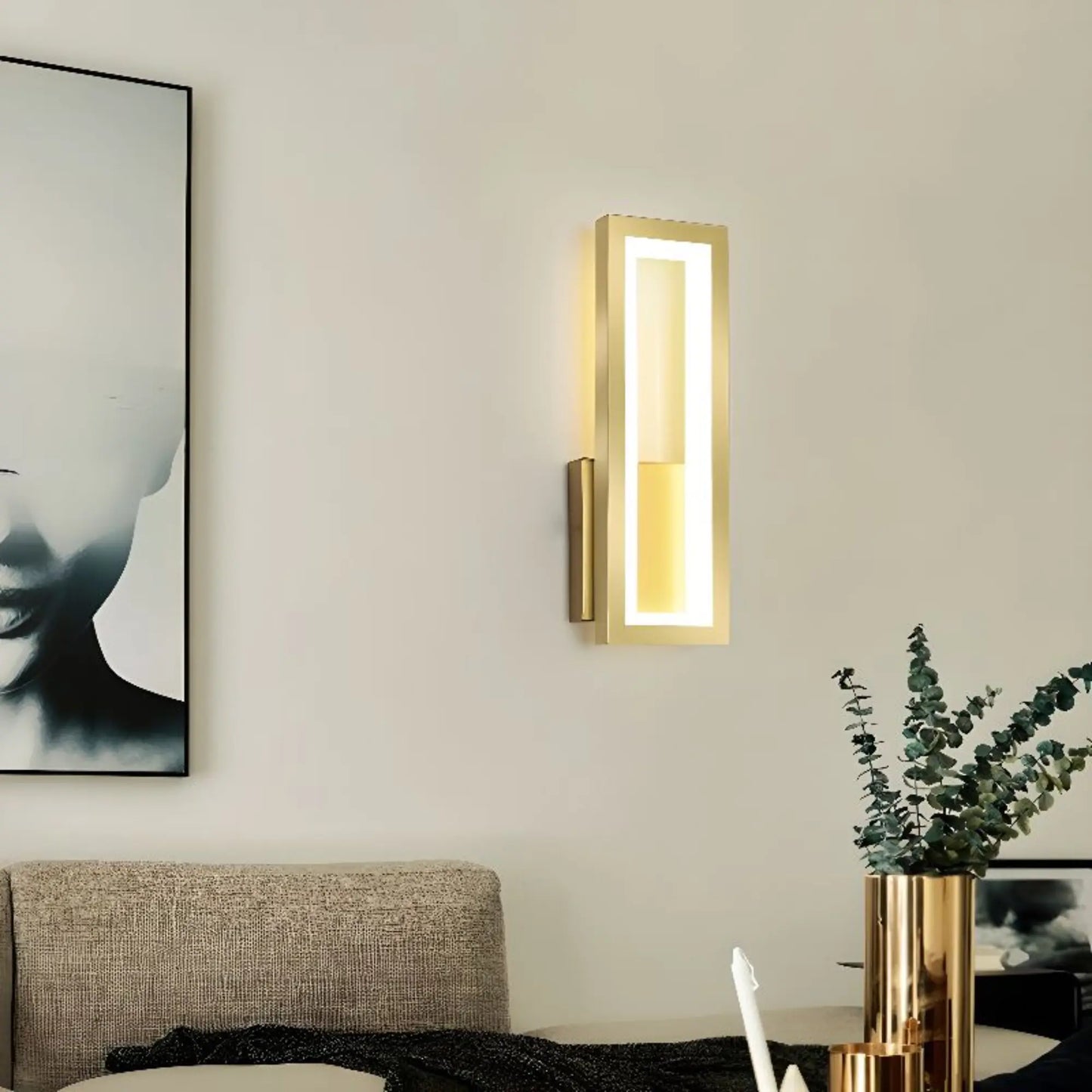 Applique murale LED moderne – design rectangulaire vertical minimaliste