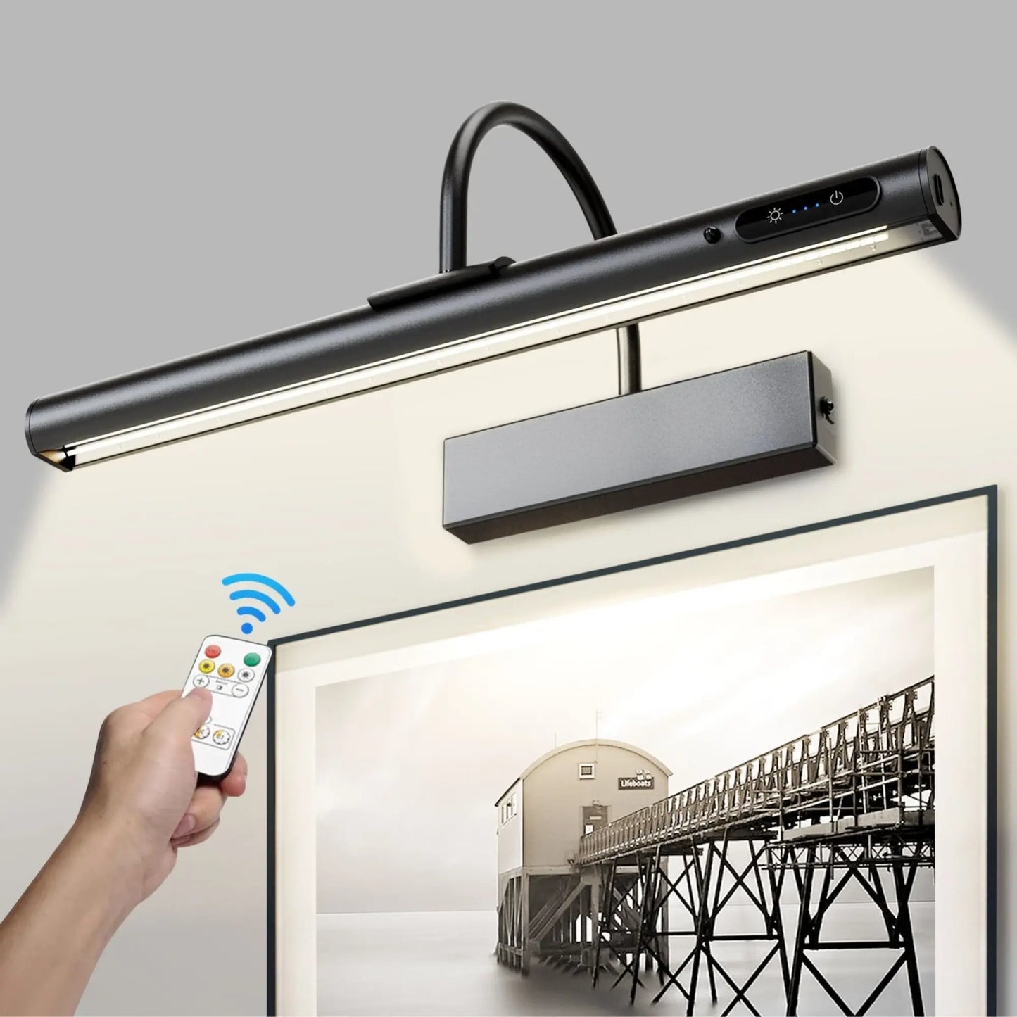 Applique murale LED rechargeable avec télécommande – éclairage directionnel