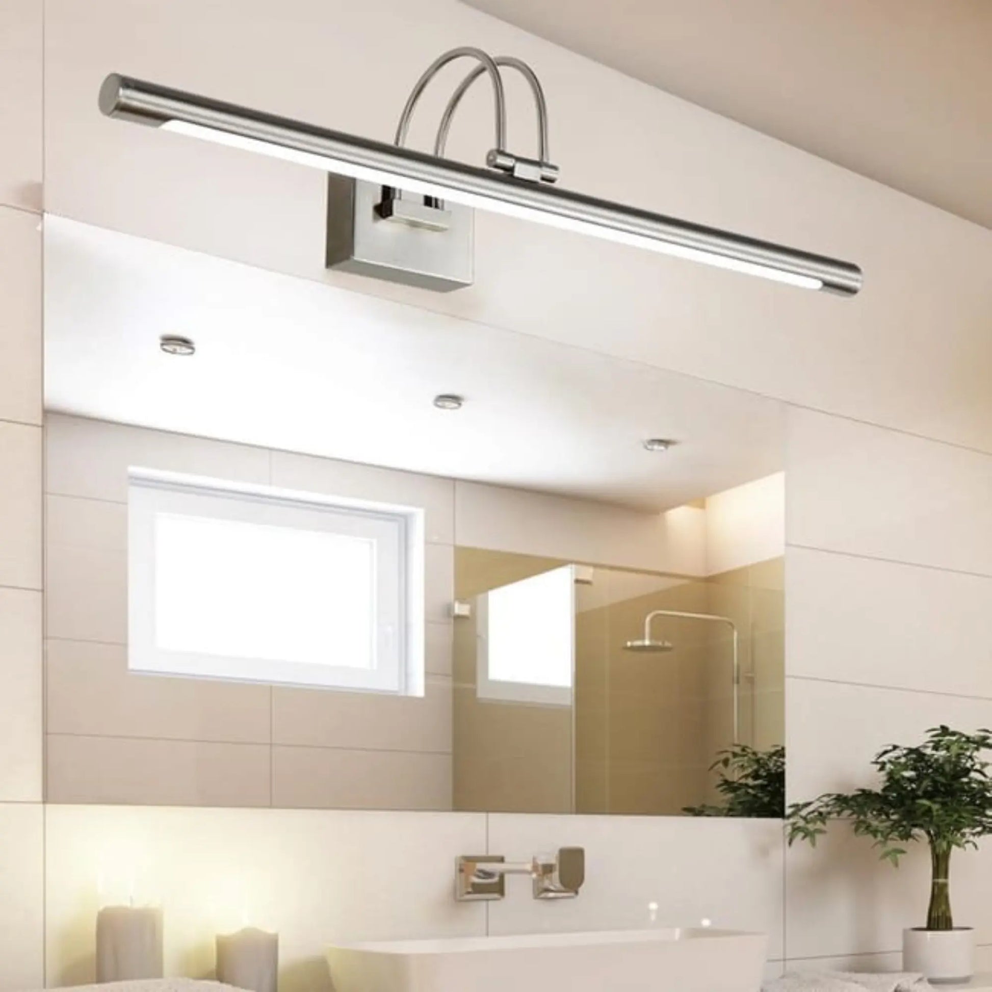 Applique murale LED salle de bain pour miroir, Moderne, 41 cm/55 cm, Bronze, Or, Chrome