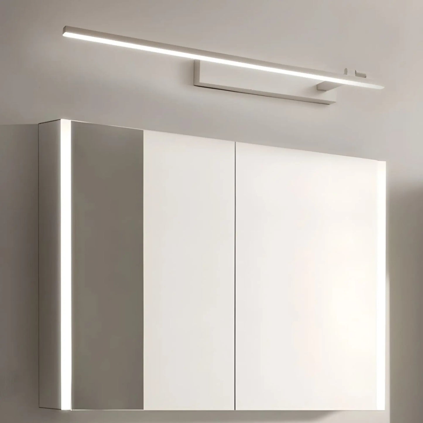 Applique murale Salle de bain LED rotative – design linéaire noir ou blanc