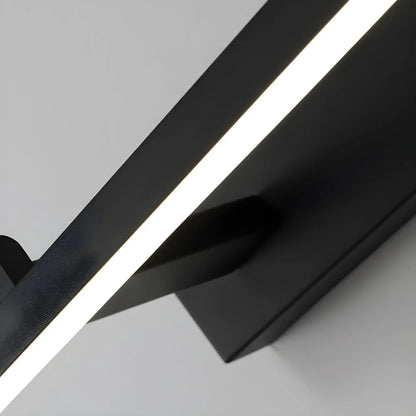 Applique murale Salle de bain LED rotative – design linéaire noir ou blanc