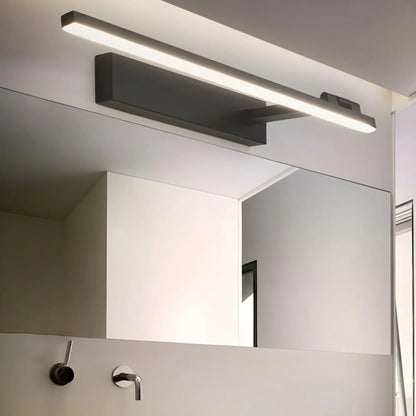 Applique murale Salle de bain LED rotative – design linéaire noir ou blanc