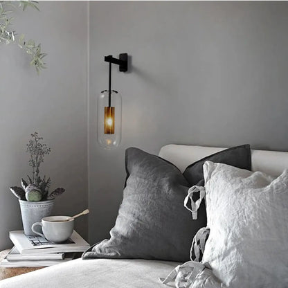 Applique murale design en verre clair – éclairage décoratif moderne