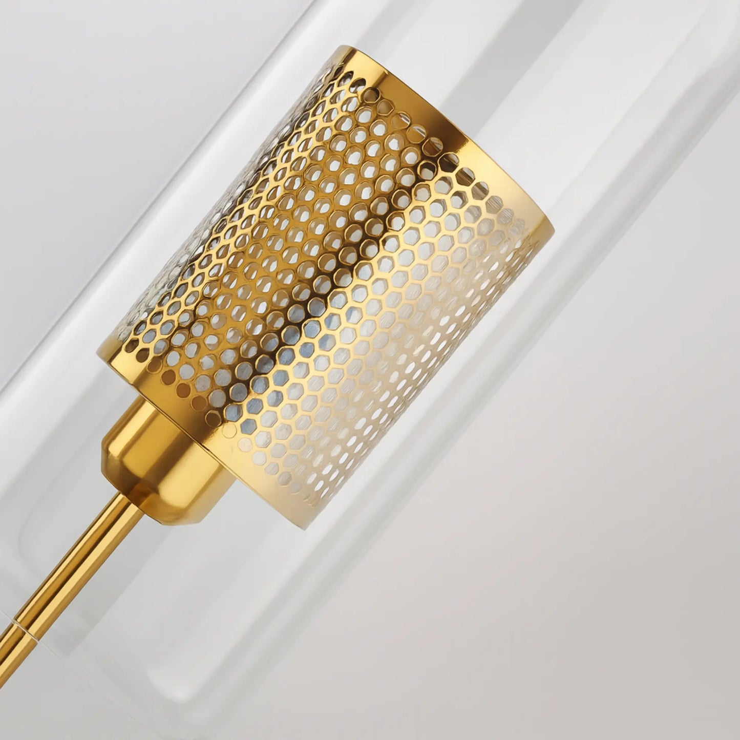 Applique murale moderne en verre – design tube vertical ajouré