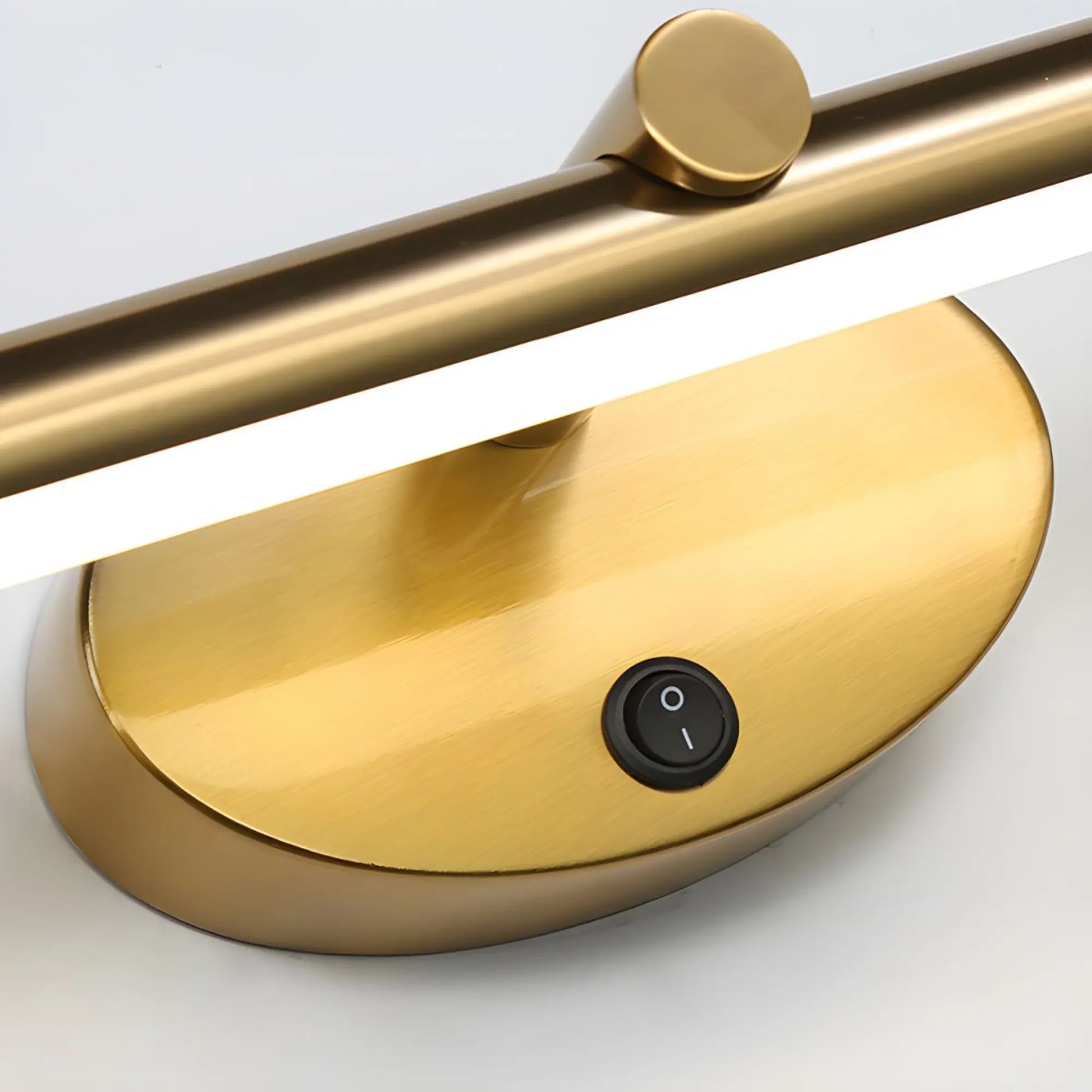 Applique murale salle de bain LED, éclairage miroir, interrupteur tactile, finition noire ou dorée