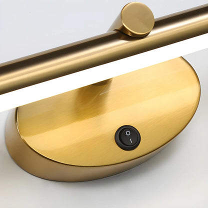 Applique murale salle de bain LED, éclairage miroir, interrupteur tactile, finition noire ou dorée