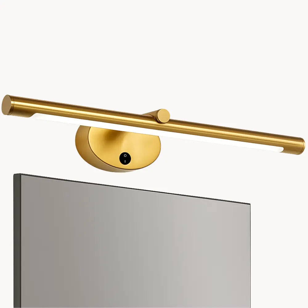 Applique murale salle de bain LED, éclairage miroir, interrupteur tactile, finition noire ou dorée