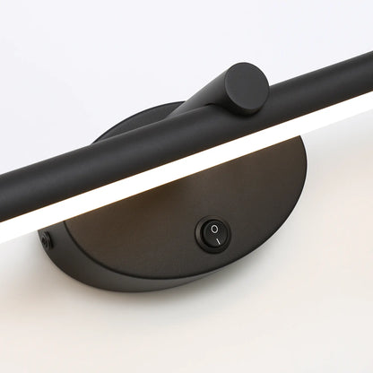 Applique murale salle de bain LED, éclairage miroir, interrupteur tactile, finition noire ou dorée