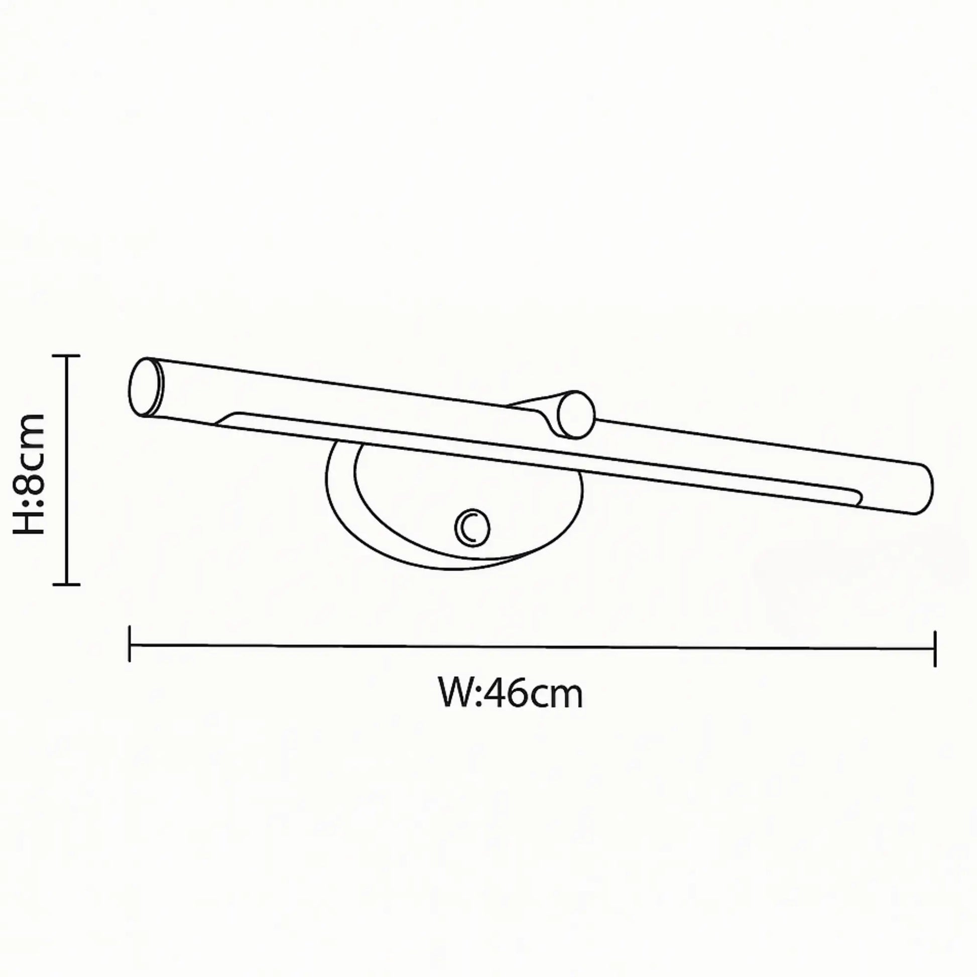 Applique murale salle de bain LED, éclairage miroir, interrupteur tactile, finition noire ou dorée