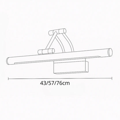 Applique murale salle de bain design bois doré – Lampe LED miroir moderne