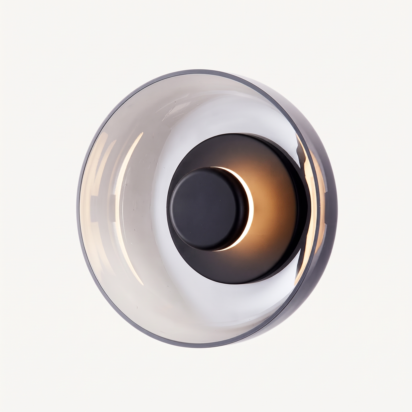 Applique murale LED moderne en verre – Design rond doré pour chambre, salon ou hôtel