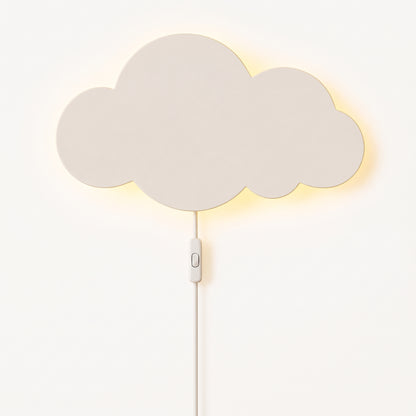 Applique murale LED nuage – lumière douce pour chambre enfant, avec prise