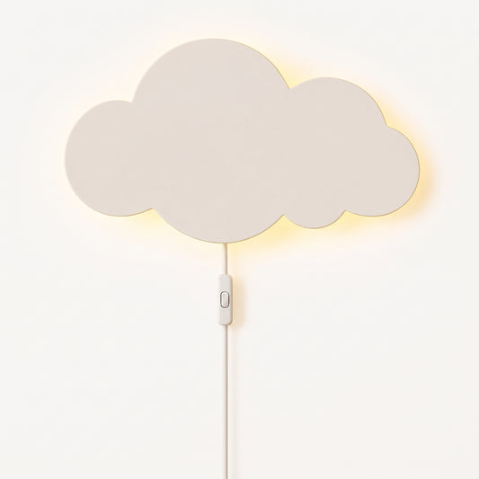 Applique murale LED nuage – lumière douce pour chambre enfant, avec prise