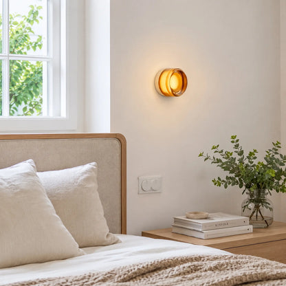 Applique murale ronde en verre soufflé – Design nordique haut de gamme