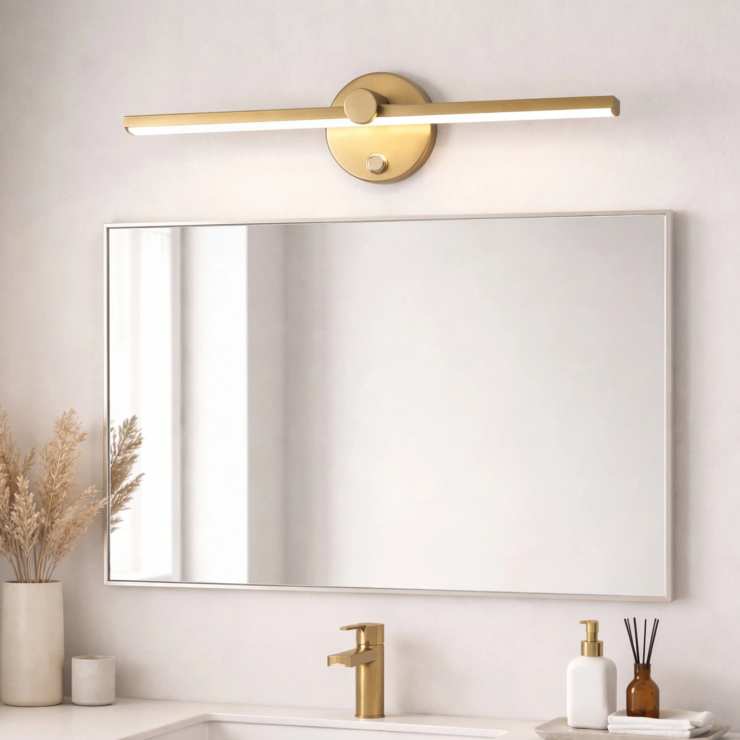 Applique murale salle de bain LED avec interrupteur – Éclairage mural moderne pour miroir