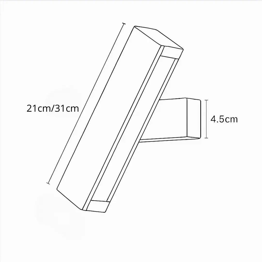 Applique murale LED bois rotatif – Style minimaliste scandinave
