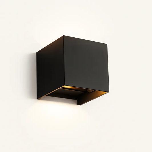 Applique murale extérieure LED design noir – Étanche IP65 lumière haut bas