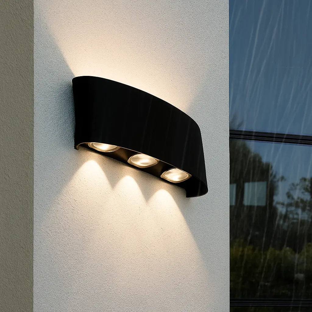Applique murale extérieure LED étanche – Éclairage haut et bas moderne