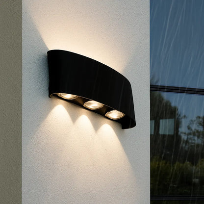 Applique murale extérieure LED étanche – Éclairage haut et bas moderne