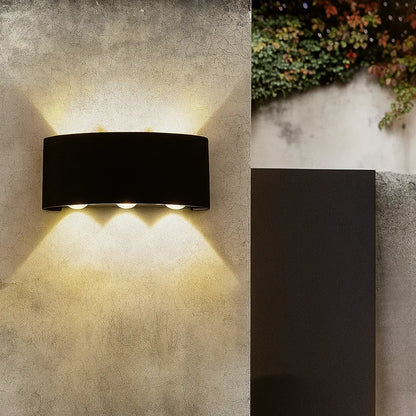 Applique murale extérieure LED étanche – Éclairage haut et bas moderne