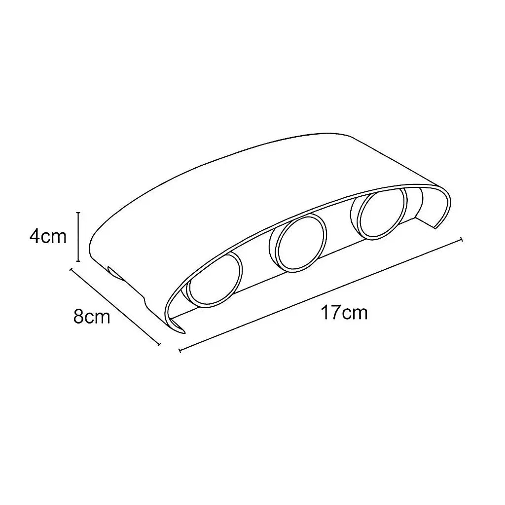Applique murale extérieure LED étanche – Éclairage haut et bas moderne