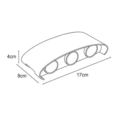Applique murale extérieure LED étanche – Éclairage haut et bas moderne