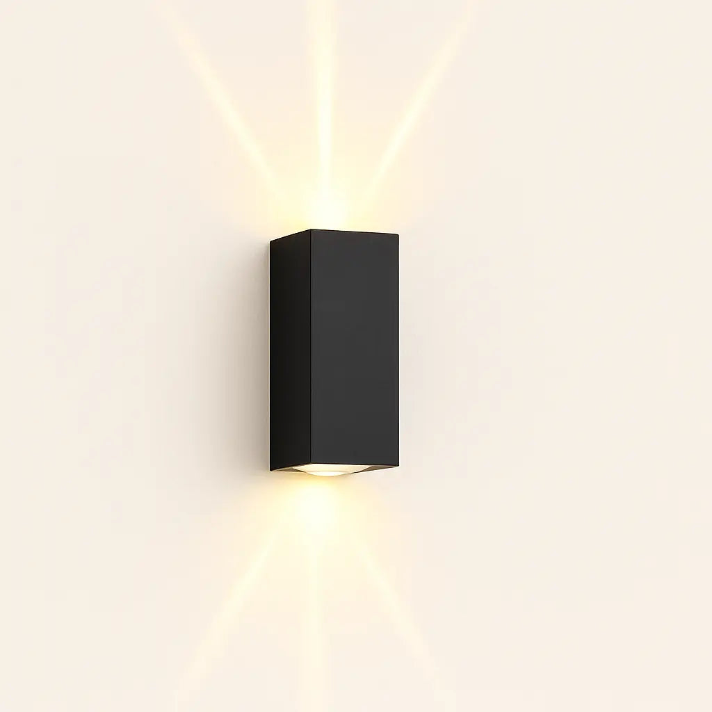 Applique murale extérieure LED noire – éclairage haut et bas design