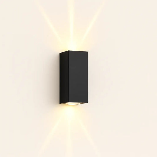Applique murale extérieure LED noire – éclairage haut et bas design