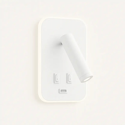 Applique murale avec liseuse LED orientable et port USB – Design moderne pour tête de lit