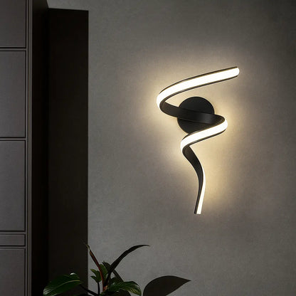 Applique murale LED design spirale – Moderne pour salon, chambre ou couloir