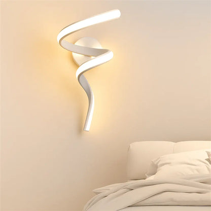 Applique murale LED design spirale – Moderne pour salon, chambre ou couloir
