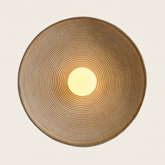 Applique murale japonaise en résine ondulée – Lampe murale décorative style wabi-sabi