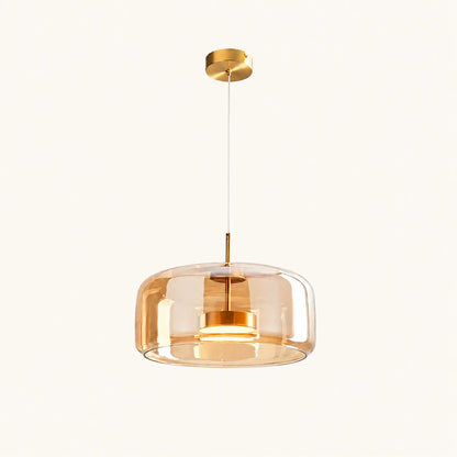 Suspension Capsule Verre Miroir Fumé Métal Design