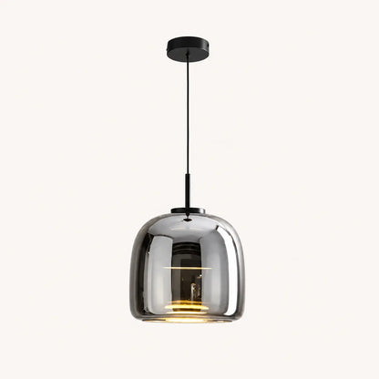 Suspension Capsule Verre Miroir Fumé Métal Design