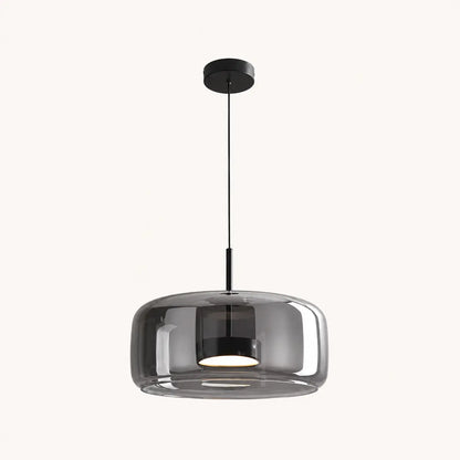 Suspension Capsule Verre Miroir Fumé Métal Design