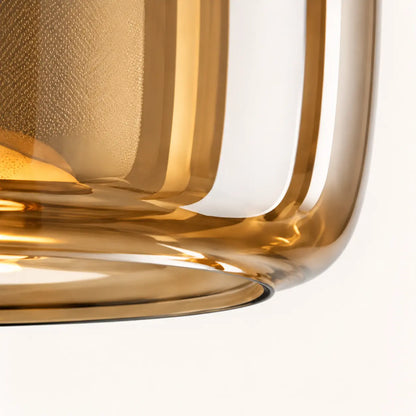 Suspension Capsule Verre Miroir Fumé Métal Design